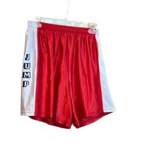 High5 sportswear red and white athletic jump rope shorts size large